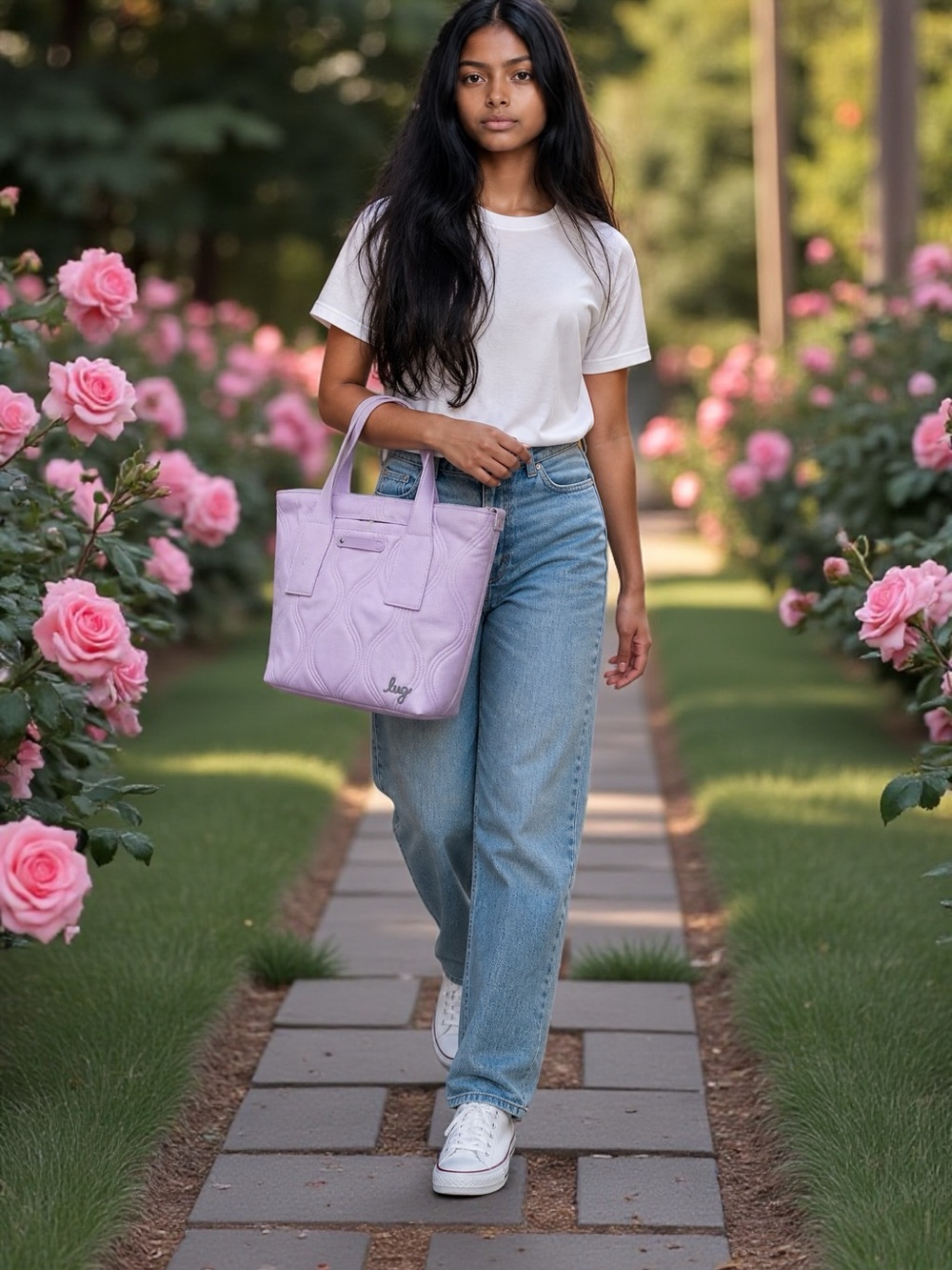 lug Alto Matte Luxe Sugar Plum Quilted Convertible Tote Crossbody NWT $119 MSRP - Picture 2 of 16